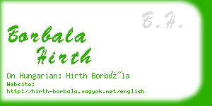 borbala hirth business card